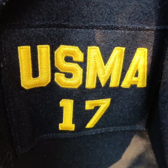 Vintage wool USMA 17 West Point Military School Jacket coat black parka - Picture 3 of 5